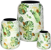Dekorative Vasen im 3er-Set mit Blätterdesign