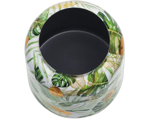 Runder Pflanztopf mit Blattmuster