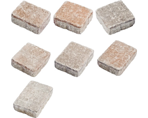 Mehrere Pflastersteine aus Beton