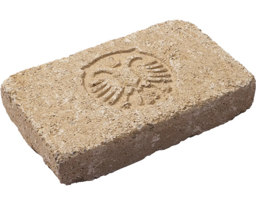 Holzbrikett mit Vogel-Symbol