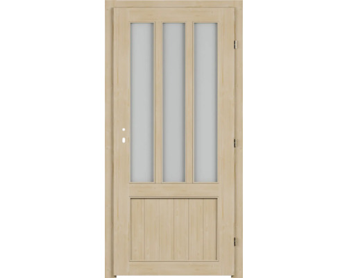 Holztür mit drei Glaseinsätzen