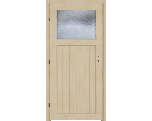 Holztür mit Glaseinsatz
