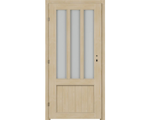 Holztür mit Glaseinsätzen