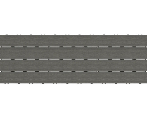 Gartenfliese Konsta WPC 90,8 x 30,8 cm grau co-extrudiert Terrassenfliesen aus Holzverbundstoff