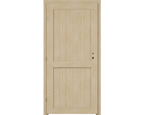 Holztür mit senkrechten Brettern