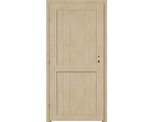 Holztür mit Beschlägen