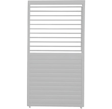 Sichtschutzelement mit Lamellen und geschlossenem Bereich