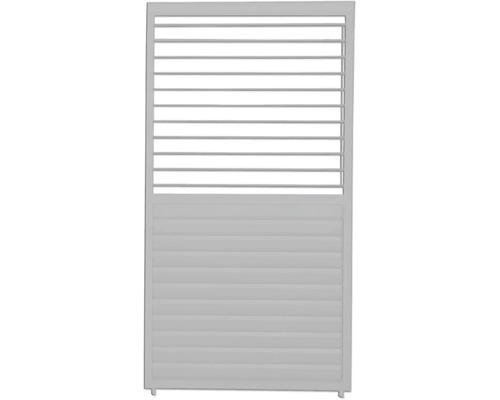 Sichtschutzelement mit Lamellen und geschlossenem Bereich