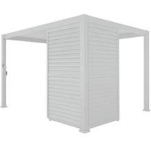 Pergola mit Lamellenwand für den Garten