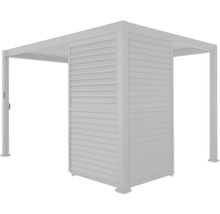 Pergola mit Lamellenwand für den Außenbereich