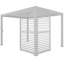 Quadratischer Pavillon mit Lamellenwand