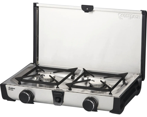 Enders Ryda Gaskocher mit zwei Kochstellen und Deckel