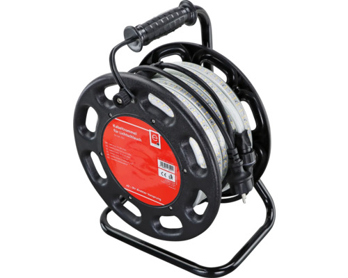 Kabeltrommel mit Lichtschlauch aufgewickelt