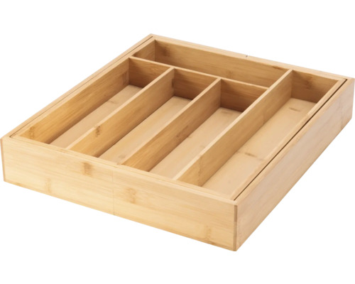 Besteckkasten aus Bambus mit mehreren Fächern