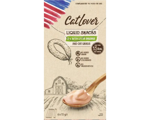 Katzensnack mit Leberwurst und Katzengras