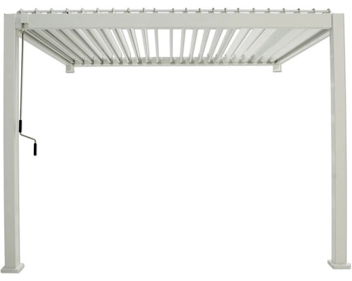 Freistehende Pergola mit verstellbaren Lamellen für den Garten