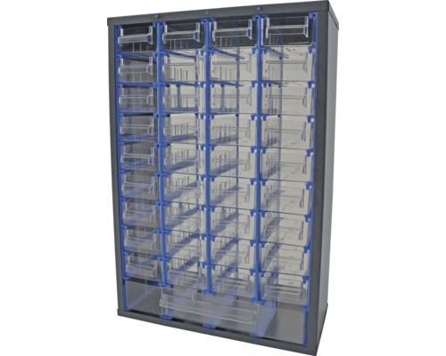 Kleinteilmagazin 320 x 470 x 140 mm grau blau