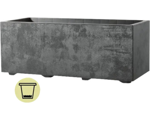 Rechteckiger Pflanzkasten zur Bepflanzung im Garten