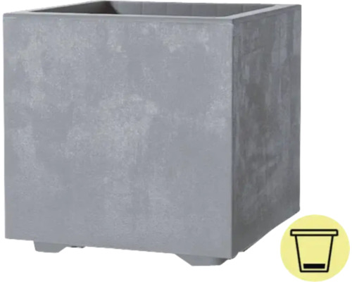 Quadratischer Pflanzkübel aus Stein