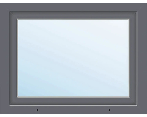 ARON Basic+ Kunststofffenster 1 Flügelig (Dreh-Kipp) 115x80 cm RAL 7016 anthrazitgrau DIN Links