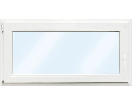 ARON Basic+ Kunststofffenster 1 Flügelig (Dreh-Kipp) 90x40 cm RAL 9016 verkehrsweiß DIN Links