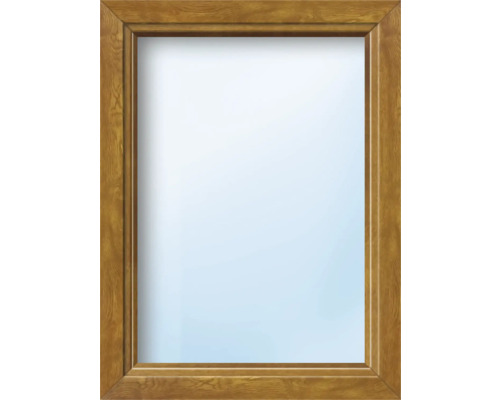 ARON Basic+ Kunststofffenster Festelement 70x100 cm Golden Oak DIN Links ARON Basic+ Kunststofffenster Festelement 70x100 cm Golden Oak DIN Links