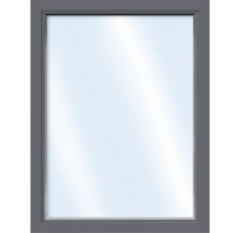 Fenster mit grauem Rahmen