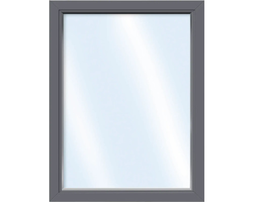 ARON Basic+ Kunststofffenster Festelement mit ESG 100x195 cm RAL 7016 anthrazitgrau DIN Rechts