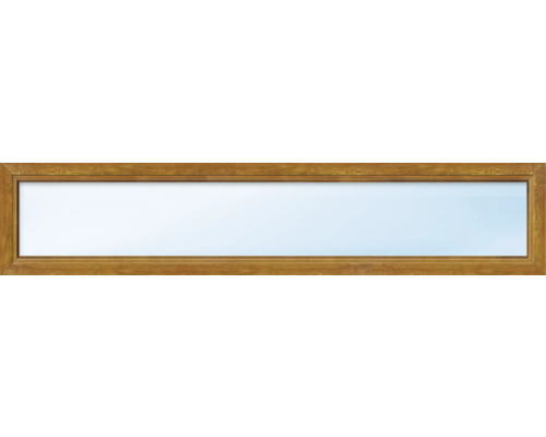 ARON Basic+ Kunststofffenster Festelement 150x65 cm Golden Oak