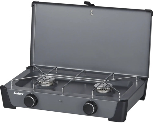 Enders Gaskocher mit zwei Kochstellen und Deckel