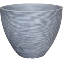 Blumentopf mit horizontaler Rillenstruktur