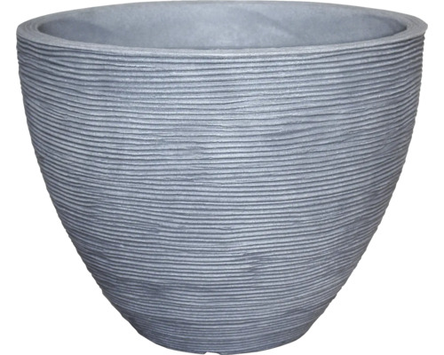 Blumentopf mit horizontaler Rillenstruktur