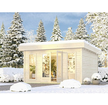 Gartenhaus Karibu Northa inkl. Fußboden 440 x 442 cm natur