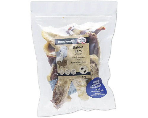 Beutel Hundeohren vom Kaninchen mit Ente