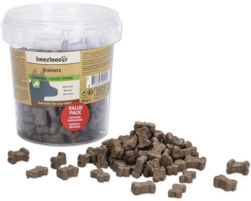 Beeztees Trainers Hundesnacks mit Lamm und Gemüse in einer 500-Gramm-Packung