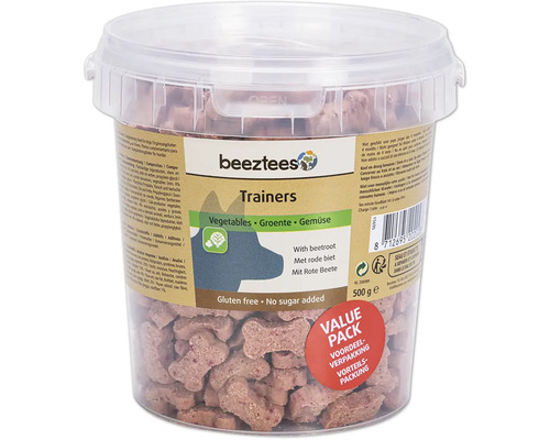 Beeztees Trainers Hundesnacks mit Gemüse und Rote Bete in transparenter Dose