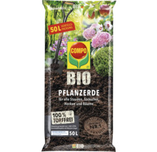 Compo Bio Pflanzerde Sack mit 50 Liter Inhalt für Stauden, Sträucher, Hecken und Bäume
