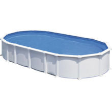 Ovaler Stahlwandpool mit Wasser