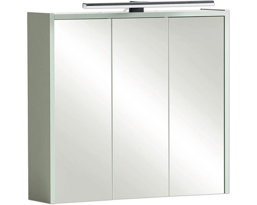 LED-Spiegelschrank Möbelpartner Palermo 3-türig 65x16x62,7 cm pistazie