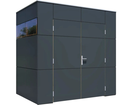 Modernes Gartenhaus mit Fenster und Tür