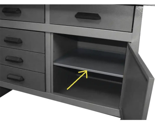 Einlegeboden Küpper für Werkbänke 444 x 14 x 469 mm grau