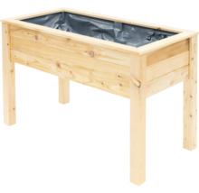 Hochbeet aus Holz mit Pflanzfolie