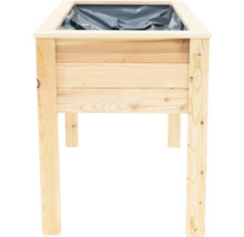 Hochbeet aus Holz mit Pflanzfolie