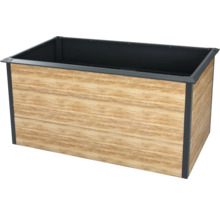 Hochbeet aus Holz und Metall für den Garten