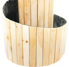 Hochbeet aus Holz mit Folie