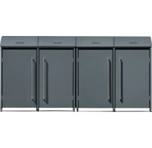 Mülltonnenbox für vier Mülltonnen