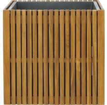 Quadratischer Pflanzkübel aus Holzlatten