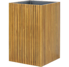 Quadratischer Pflanzkübel aus Holzlatten