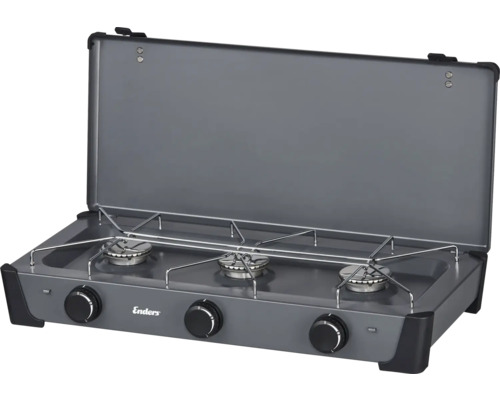 Enders Gaskocher mit drei Kochstellen und Deckel