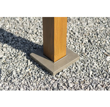 Pfostenfuß für Terrassenüberdachung auf Kiesbett
